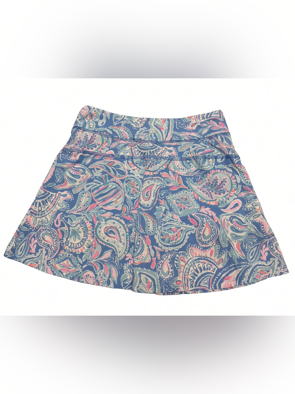 Lilly Pulitzer Blue Paisley Swim Sarong with Pink & Cream Accents
